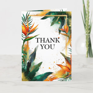 Thank You vertical  Birds of Paradise Bliss Card