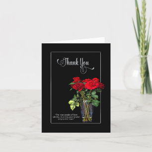 Thank You, Vertical, Red Rose Collection/Black/Red Card