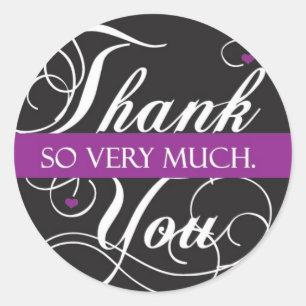 Thank you very much classic round sticker