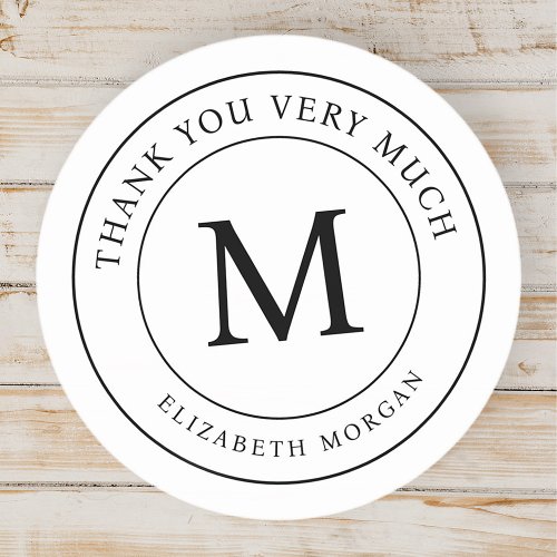 Thank You Very Much Modern Monogram