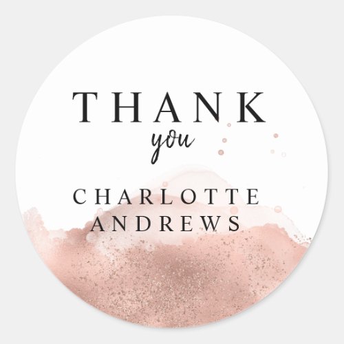 Thank you very much Modern Salon RosegoldClassic Classic Round Sticker