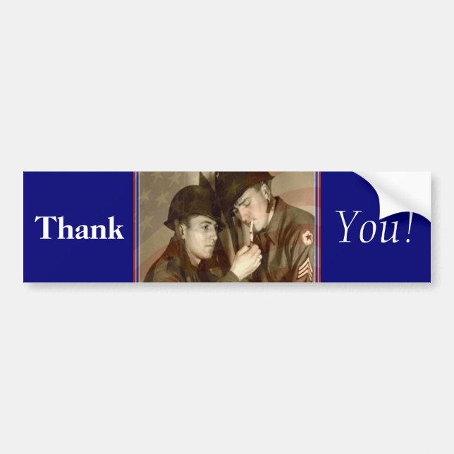 Thank You! - Veteran Bumper Sticker (Front)