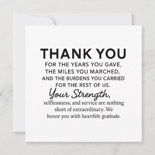 Thank You Veteran 