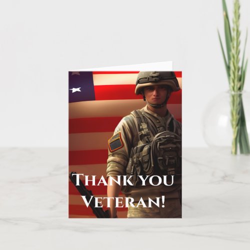 Thank You Veteran Greeting Card