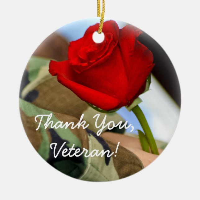 Thank You Veteran Ornament (Front)