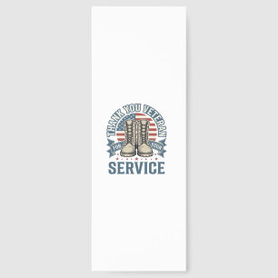 Thank You Veteran Patriotic Boots Service Shirt_1 Bookmarks