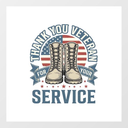 Thank You Veteran Patriotic Boots Service Shirt_1 Floor Decals
