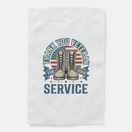 Thank You Veteran Patriotic Boots Service Shirt_1 Garden Flag