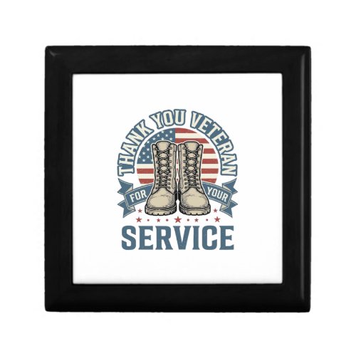 Thank You Veteran Patriotic Boots Service Shirt_1 Gift Box