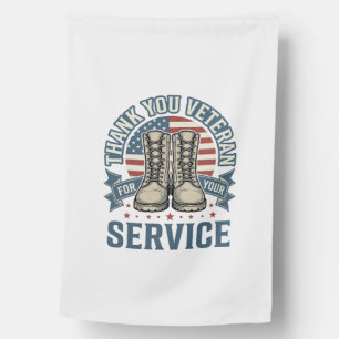 Thank You Veteran Patriotic Boots Service Shirt_1 House Flag