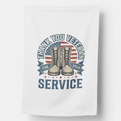 Thank You Veteran Patriotic Boots Service Shirt_1 House Flag