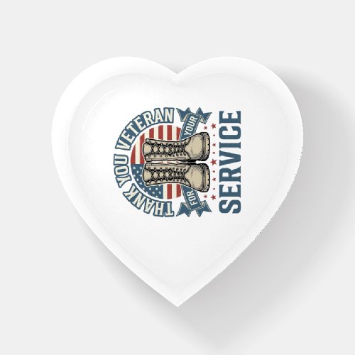 Thank You Veteran Patriotic Boots Service Shirt_1 Paperweight