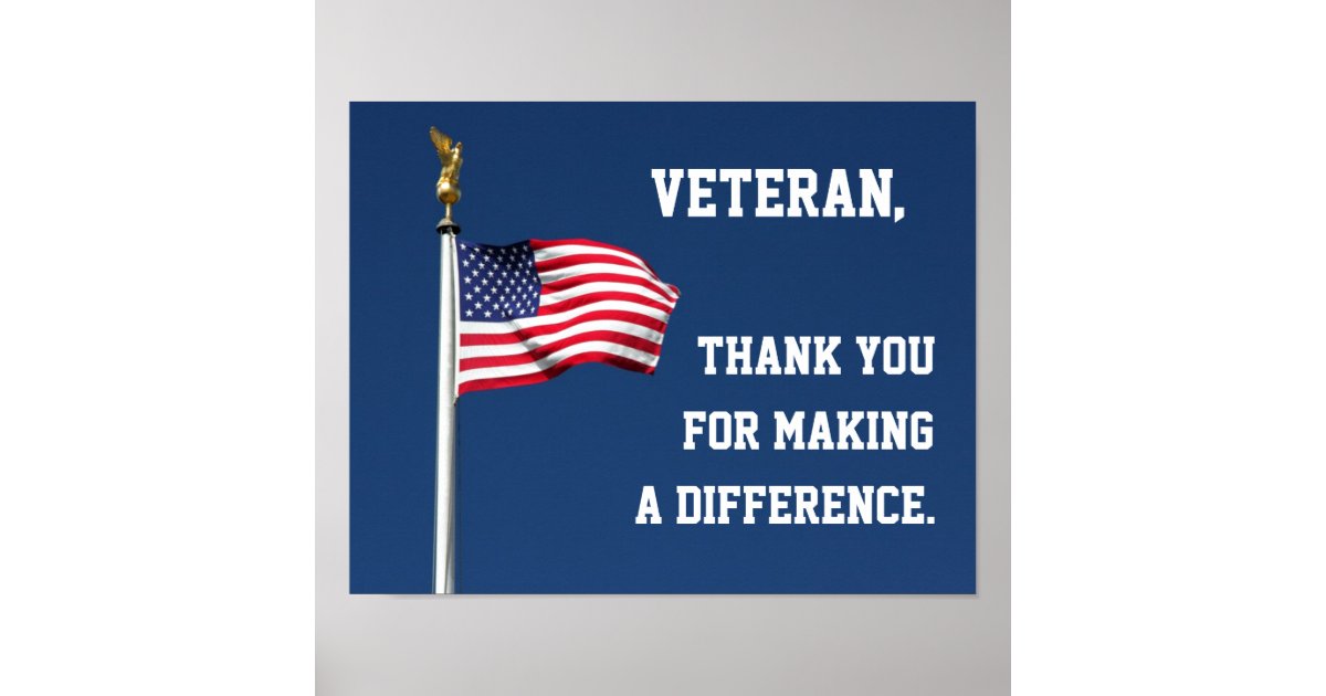 Thank you Veteran Poster | Zazzle