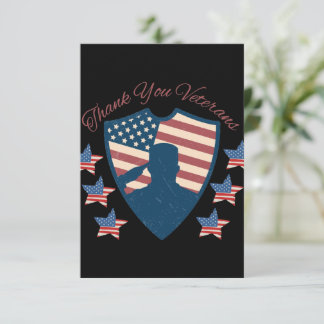 Thank You Veterans American Flag Card