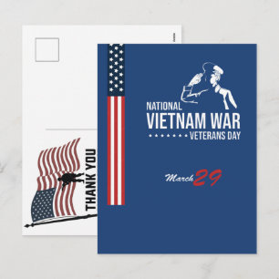 Thank You Veterans American Flag Memorial Day Holiday Postcard