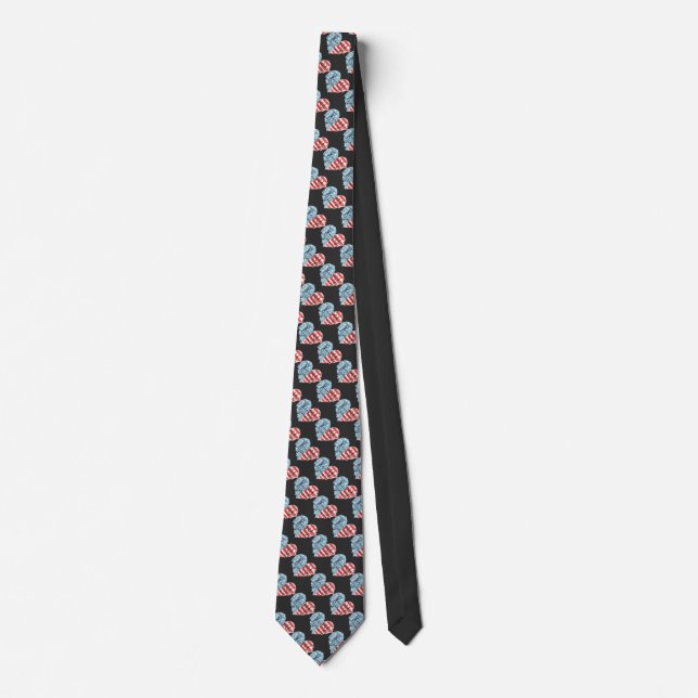 Thank You Veterans American Flag  Neck Tie (Front)