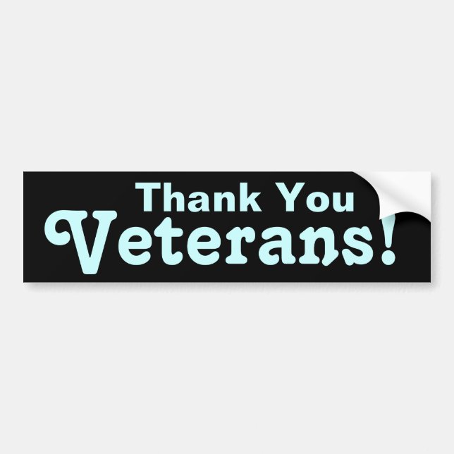 Thank You Veterans! Bumper Sticker (Front)