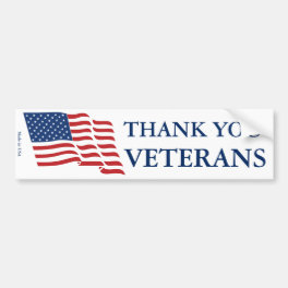 Thank You Veterans Bumper Sticker