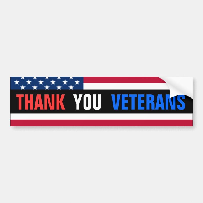 Thank You Veterans Bumper Stickers