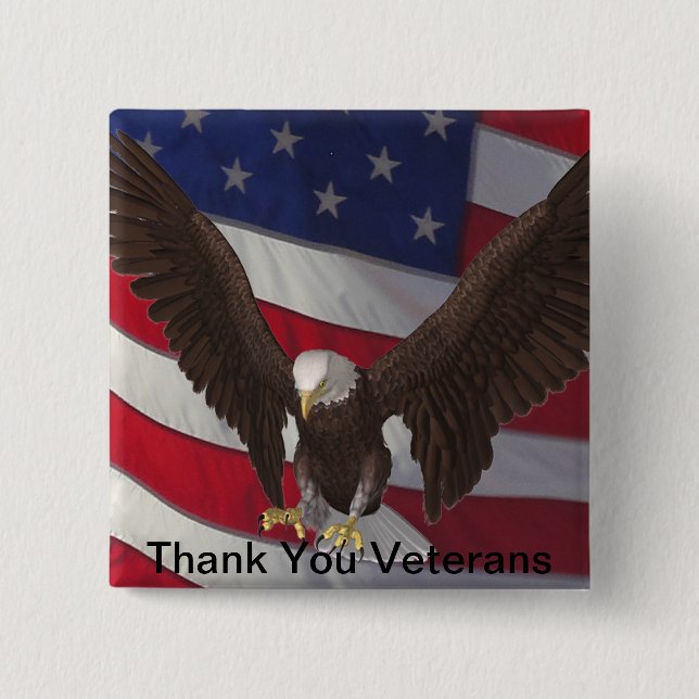 Thank You Veterans Button (Front)