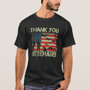 Thank You Veterans Combat Boots Poppy Flower Veter T-Shirt