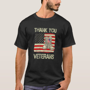Thank You Veterans Combat Boots Veteran Day Americ T-Shirt
