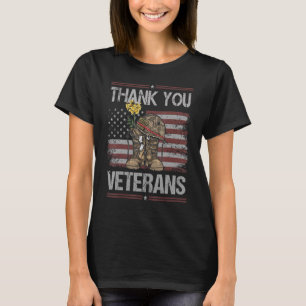Thank You Veterans Combat Boots Veteran Day Americ T-Shirt