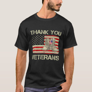 Thank You Veterans Combat Boots Veteran Day Americ T-Shirt
