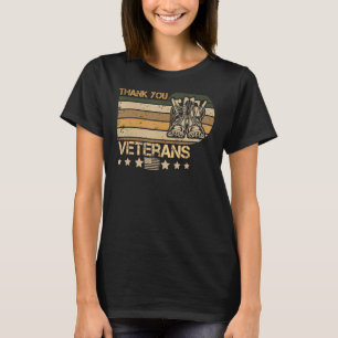Thank You Veterans Combat Boots Veteran Day Americ T-Shirt