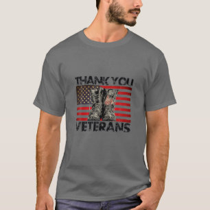 Thank You Veterans Combat Boots Veteran Day Americ T-Shirt