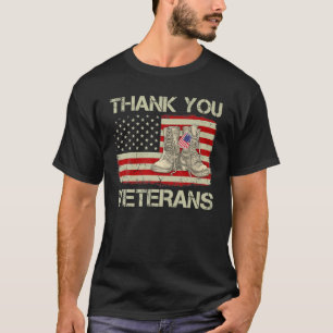 Thank You Veterans Combat Boots Veteran Day Americ T-Shirt