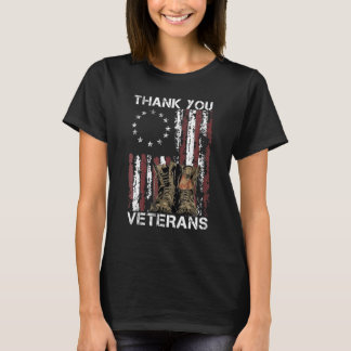 Thank You Veterans Combat Boots Veteran Day Americ T-Shirt