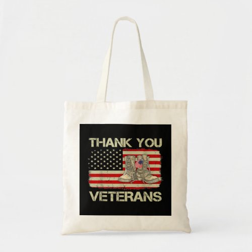 Thank You Veterans Combat Boots Veteran Day Americ Tote Bag