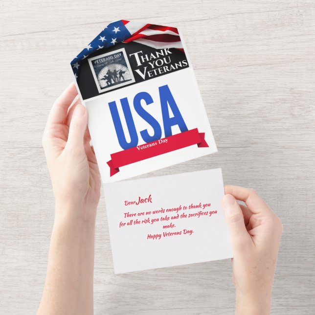 Thank You Veterans Day Card (Tearaway)