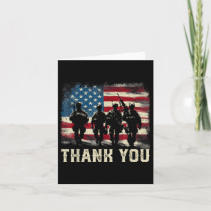 Thank You Veterans Day Memorial Day Partiotic Usa Card