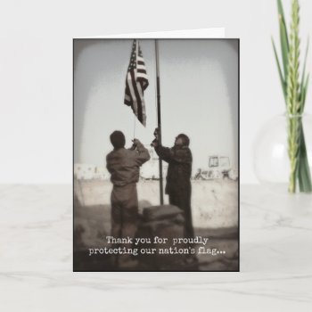 Thank You Veterans Day/protecting Our Flag Card by ForEverProud at Zazzle