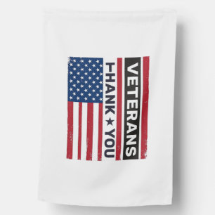 Thank You Veterans Distressed Flag Vector Design_1