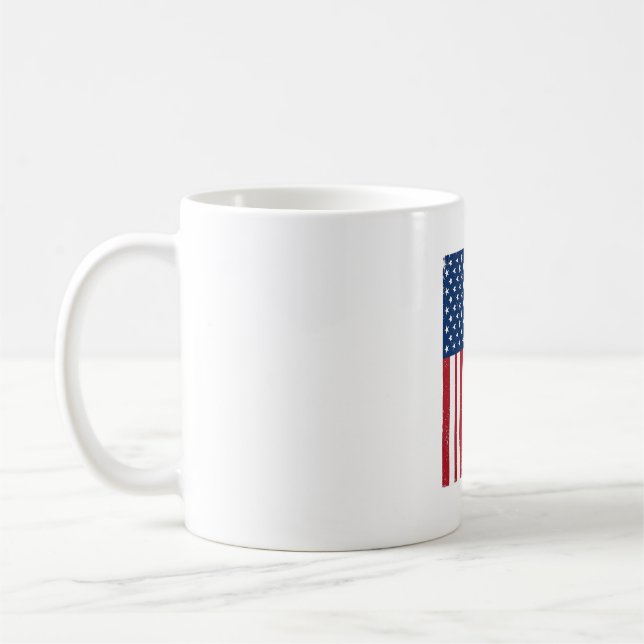 Thank You Veterans Distressed Flag Vector Design_1 Coffee Mug (Left)