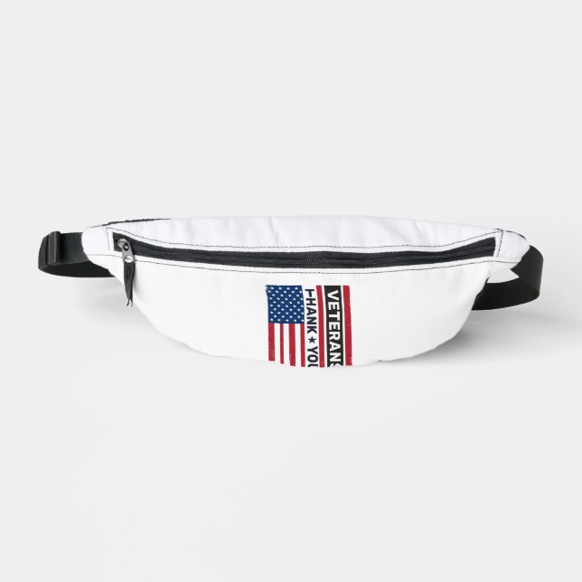 Thank You Veterans Distressed Flag Vector Design_1 Fanny Pack (Front)