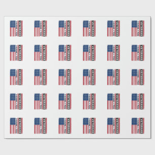 Thank You Veterans Distressed Flag Vector Design_1 Wrapping Paper