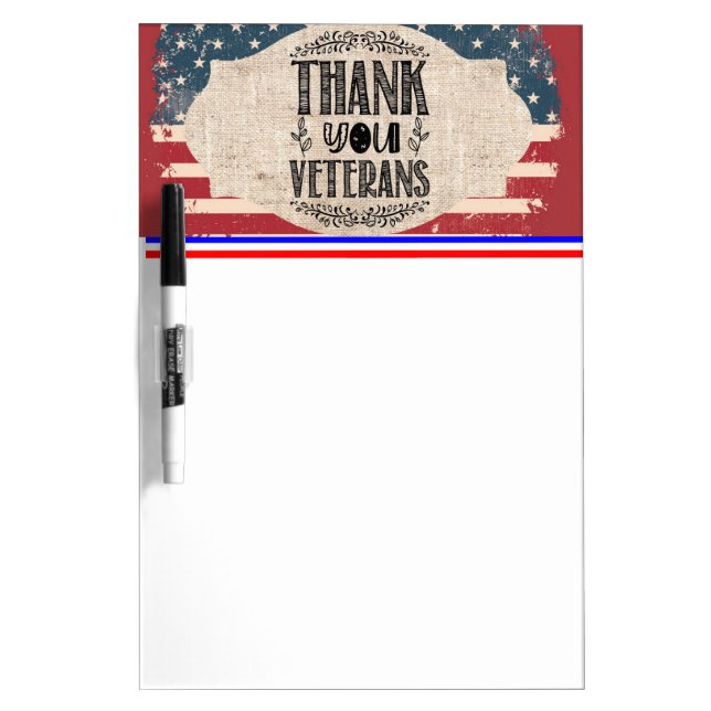Thank You Veterans Dry Erase Board (Front)