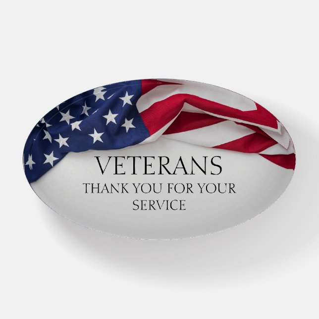 Thank you veterans for your service American Paperweight (Front)