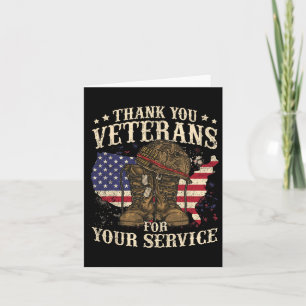 Thank You Veterans For Your Service Veterans Day Card