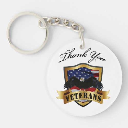 Thank You Veterans Keychain