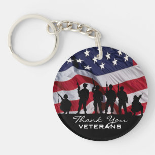 Thank You Veterans Keychain