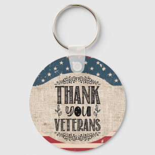 Thank You Veterans Keychain