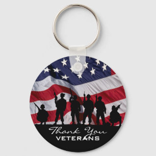 Thank You Veterans Keychain