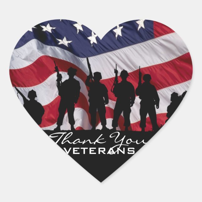 Thank You Veterans - kids face stickers (Front)