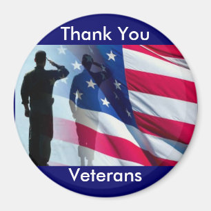 Thank You Veterans Military Tribute Magnet