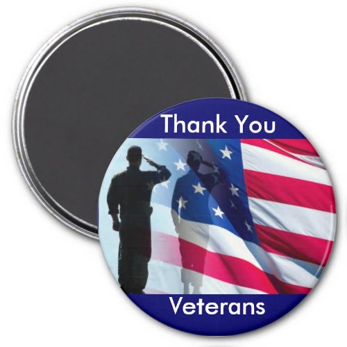 Thank You Veterans Military Tribute Magnet